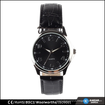 Cuarzo reloj de acero inoxidable reloj de pulsera de color negro oem